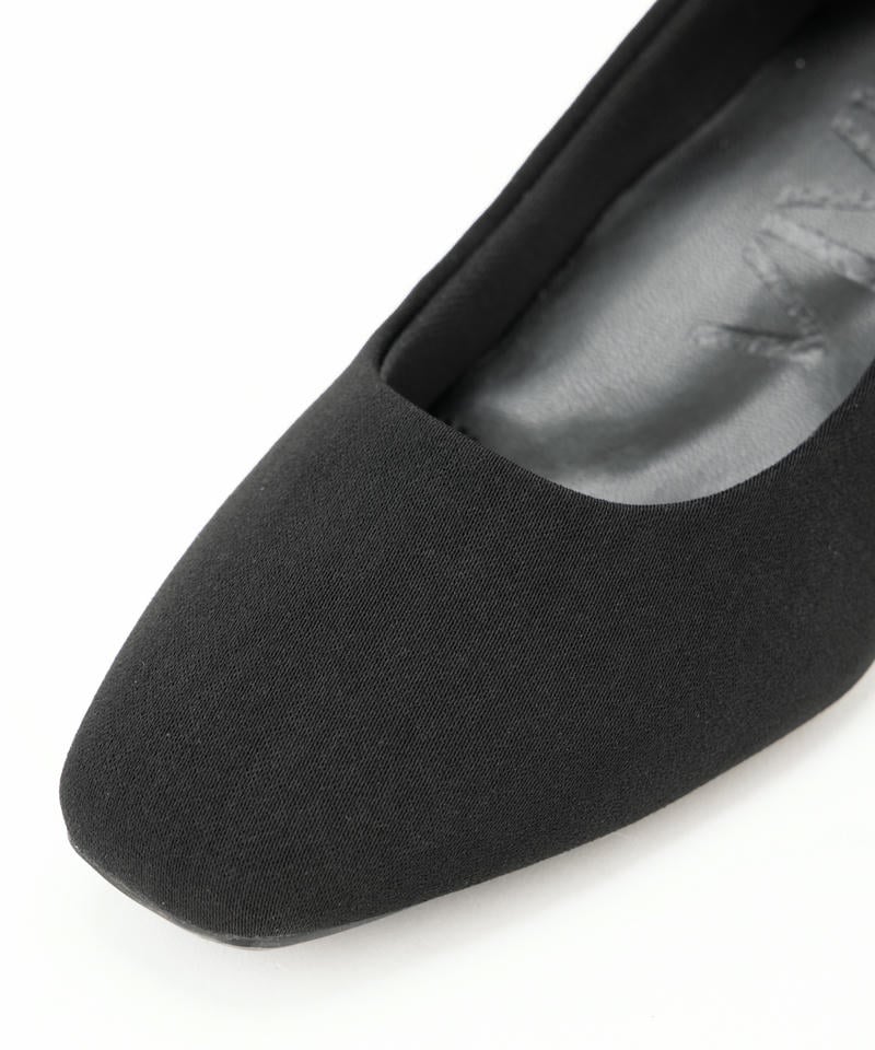 スクエアトゥ5cmプレートヒールパンプス スクエアトゥ5cmプレートヒールパンプス