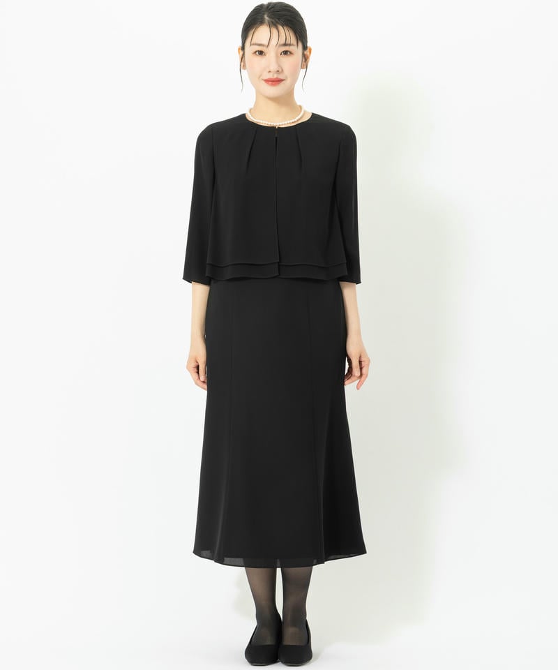 【春夏用・7点セット】アンサンブル風ロング丈ワンピース 【春夏用・7点セット】アンサンブル風ロング丈ワンピース