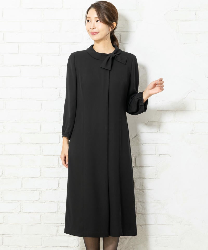 アンフィニ ジョーゼットリボンワンピース アンフィニ ジョーゼットリボンワンピース