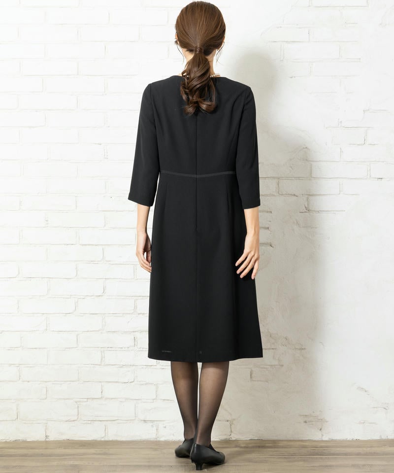 ソリテール【8点セット】サテン切り替えノーカラージャケットアンサンブルセット