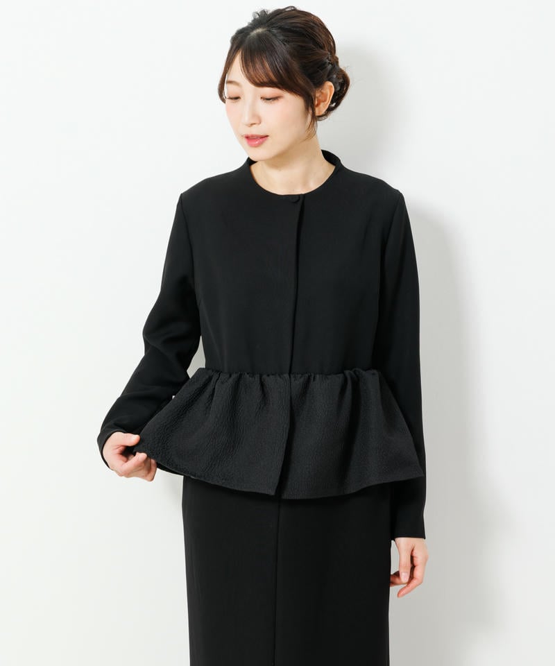 ラネリ ペプラムデザインセットアップ風ワンピース ラネリ ペプラムデザインセットアップ風ワンピース