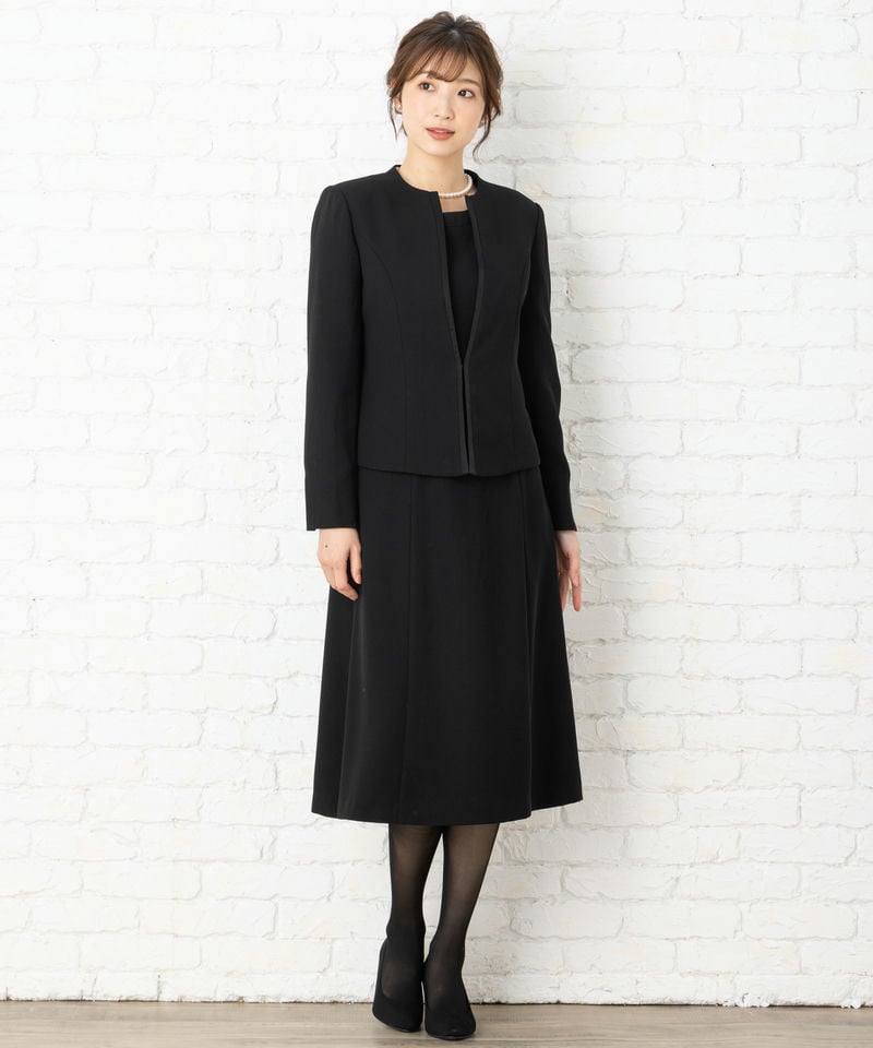 キーネックカラージャケット&ロングブラウスワピース/M(9号) キーネックカラージャケット&ロングブラウスワピース/M(9号)
