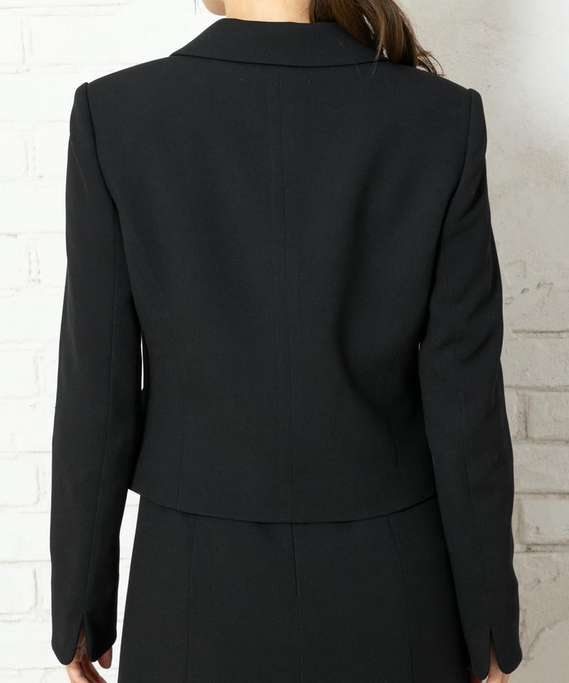 ショールカラージャケット&セミフレアワンピース