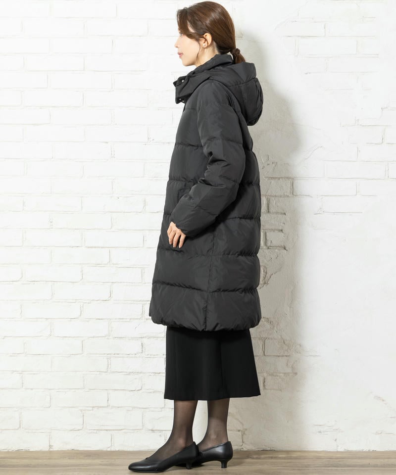 ナノユニバース　フードロングダウンコート