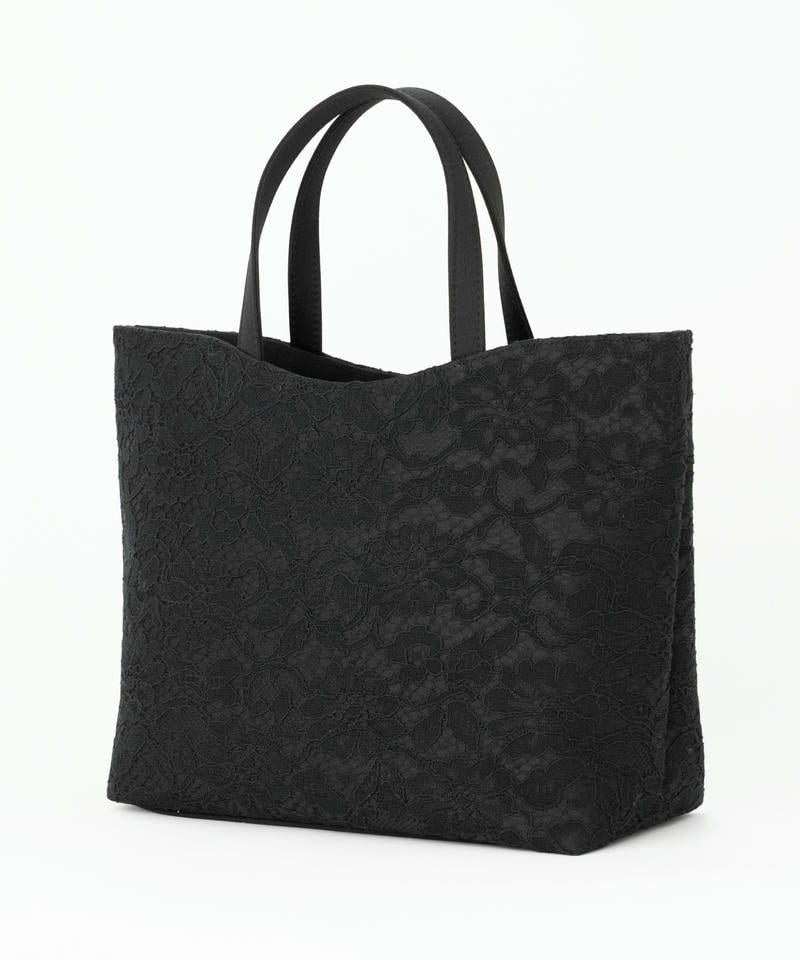 カレット　総レースソフトトートバッグ