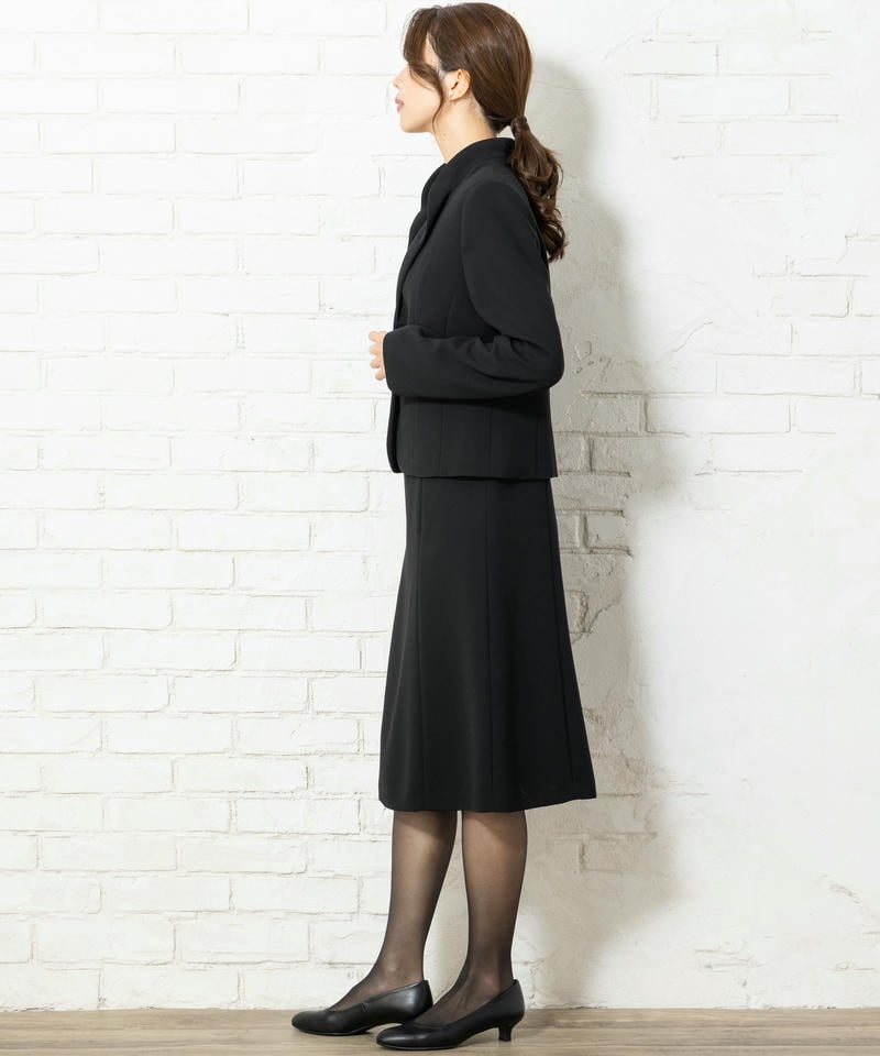 フリルカラージャケット&前開きドッキングワンピース