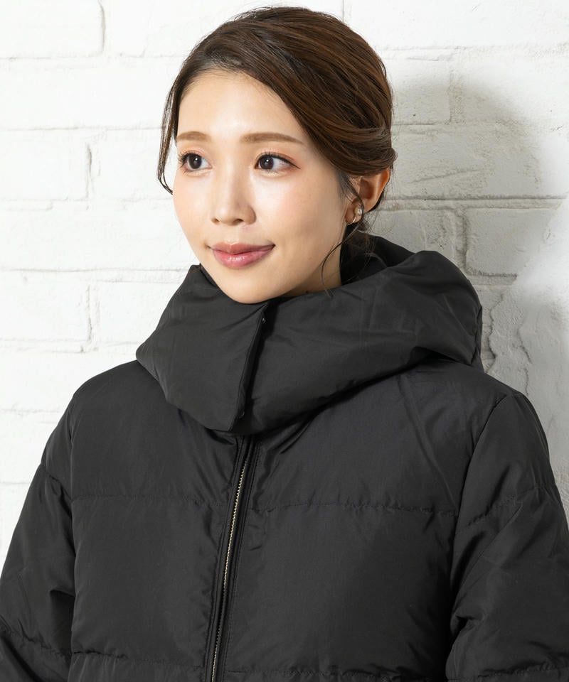 ナノユニバース　フードロングダウンコート