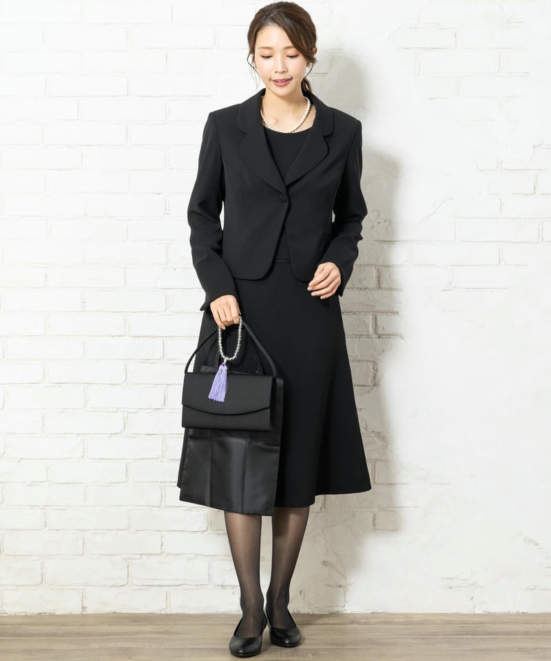 【8点セット】1つボタンラウンドテーラードジャケット&Aラインワンピース