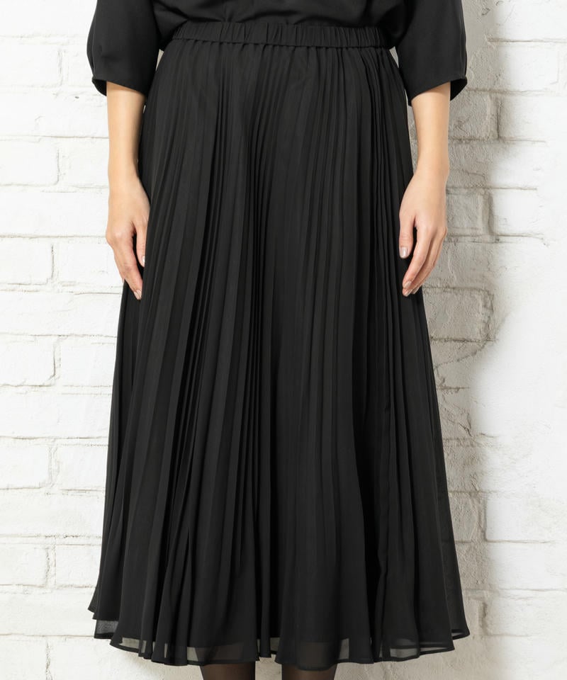 1つボタンVネックジャケット&ブラウス&シフォンプリーツスカート3ピーススーツ