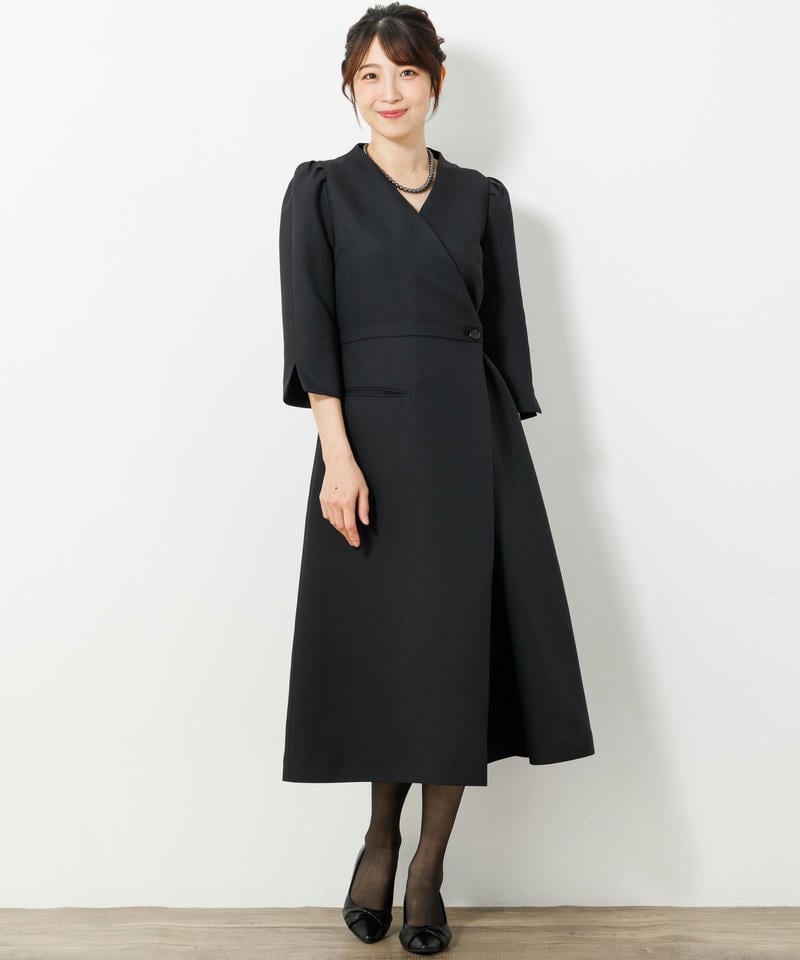 ラネリ　ダブルクロスAラインワンピース