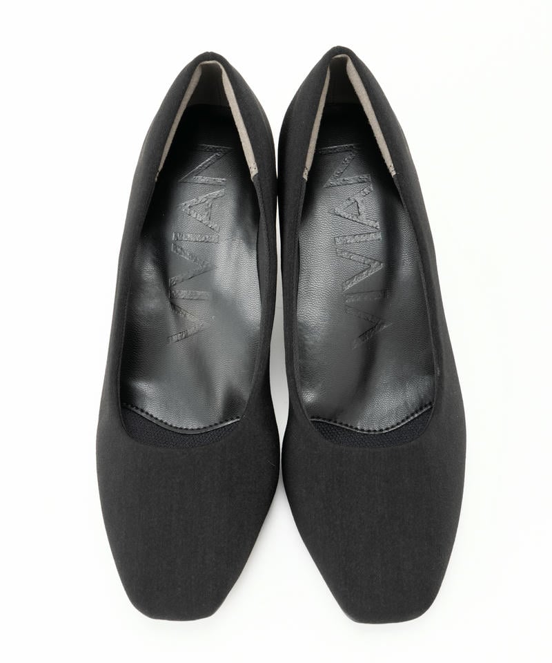 スクエアトゥ5cmプレートヒールパンプス スクエアトゥ5cmプレートヒールパンプス