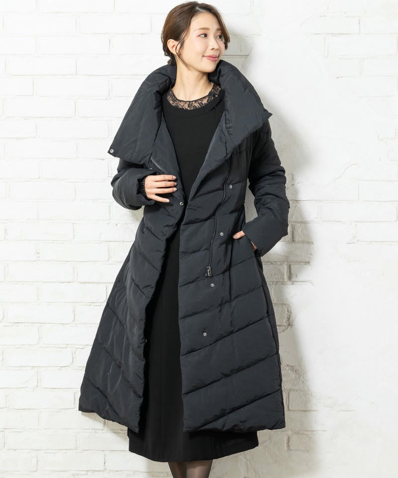 ルイルエブティック　ハイネックアシンメトリーダウンコート