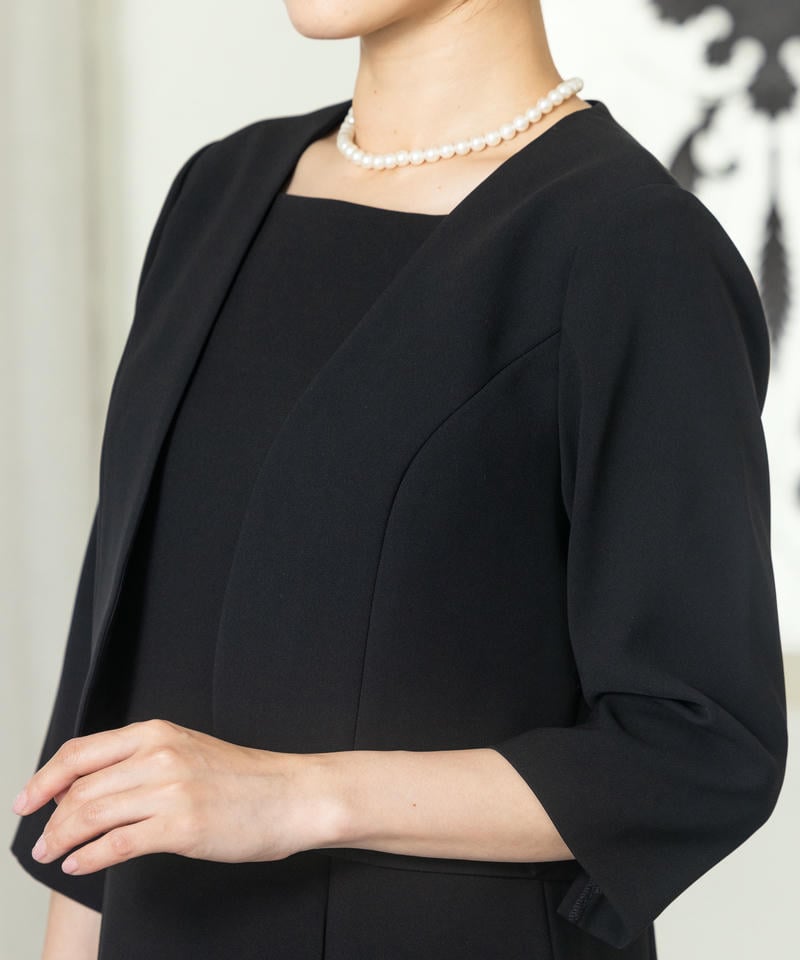 アンフィニ 【8点セット】ラウンドサテンラインジャケット&ボレロアンサンブル風ワンピース アンフィニ 【8点セット】ラウンドサテンラインジャケット&ボレロアンサンブル風ワンピース