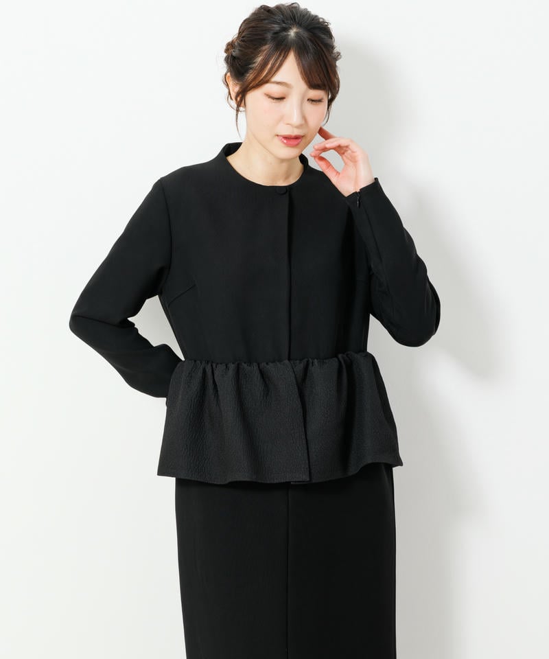 ラネリ ペプラムデザインセットアップ風ワンピース ラネリ ペプラムデザインセットアップ風ワンピース