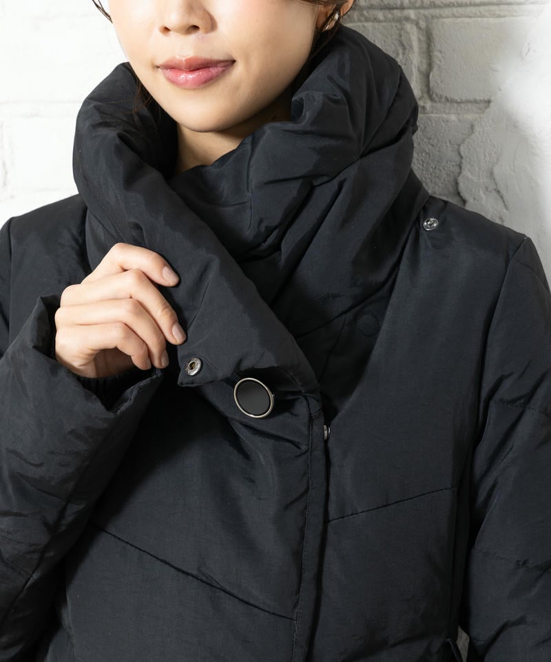 ルイルエブティック　ハイネックアシンメトリーダウンコート