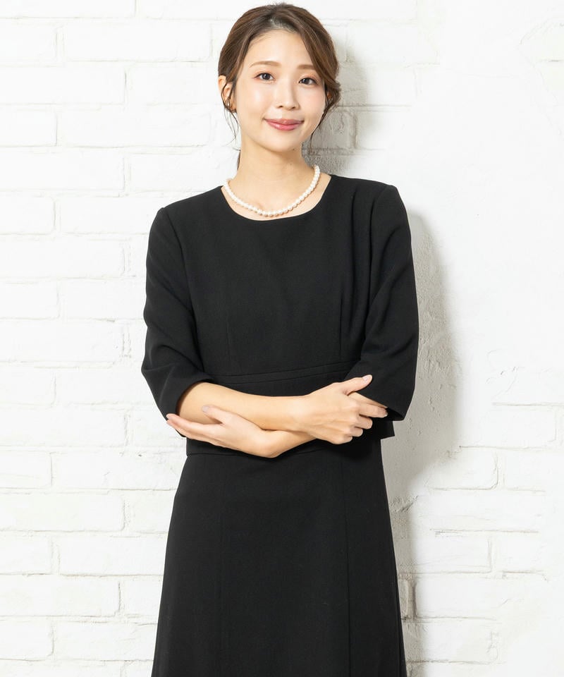 ショールカラージャケット&セミフレアワンピース