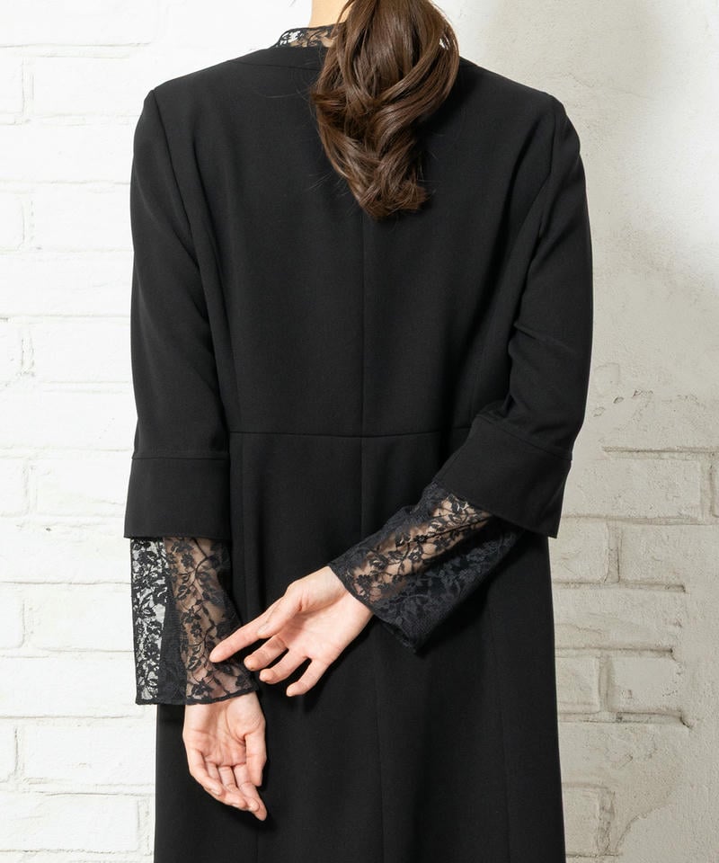 アンフィニ　ラッセルレース使いロングフレアーワンピース