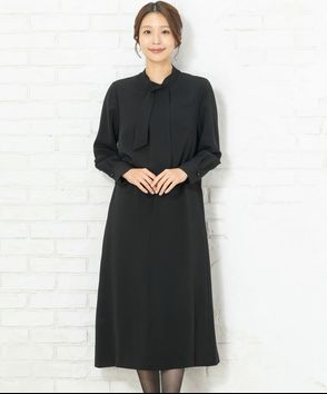 Select Shop; アシンメトリーリボンワンピース