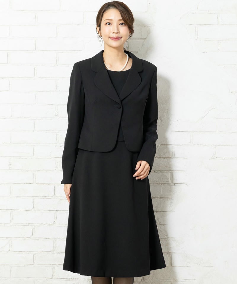 【8点セット】1つボタンラウンドテーラードジャケット&Aラインワンピース