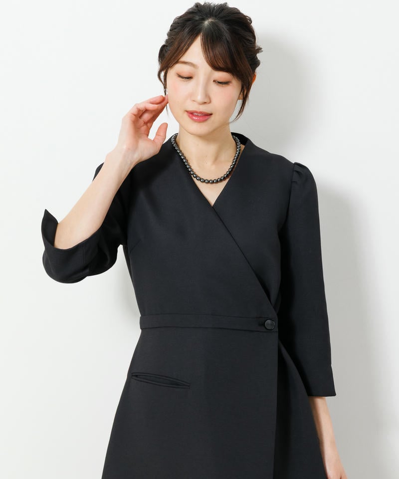 ラネリ　ダブルクロスAラインワンピース