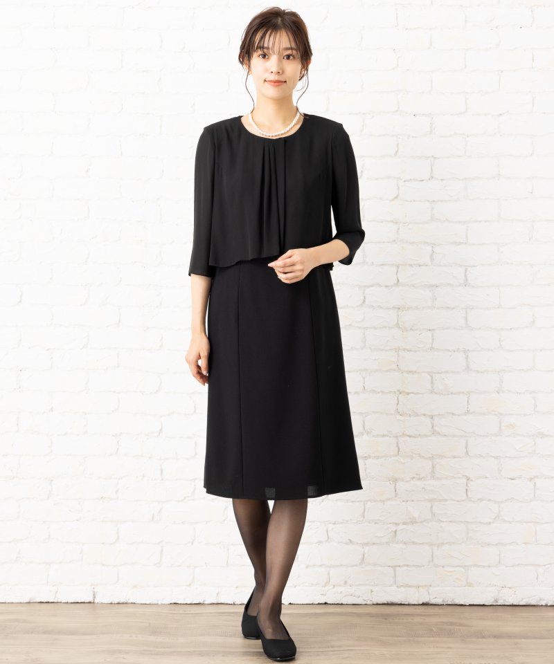 カレット【8点セット】キーネックカラージャケットブラックフォーマルセットアップ/M(9号)