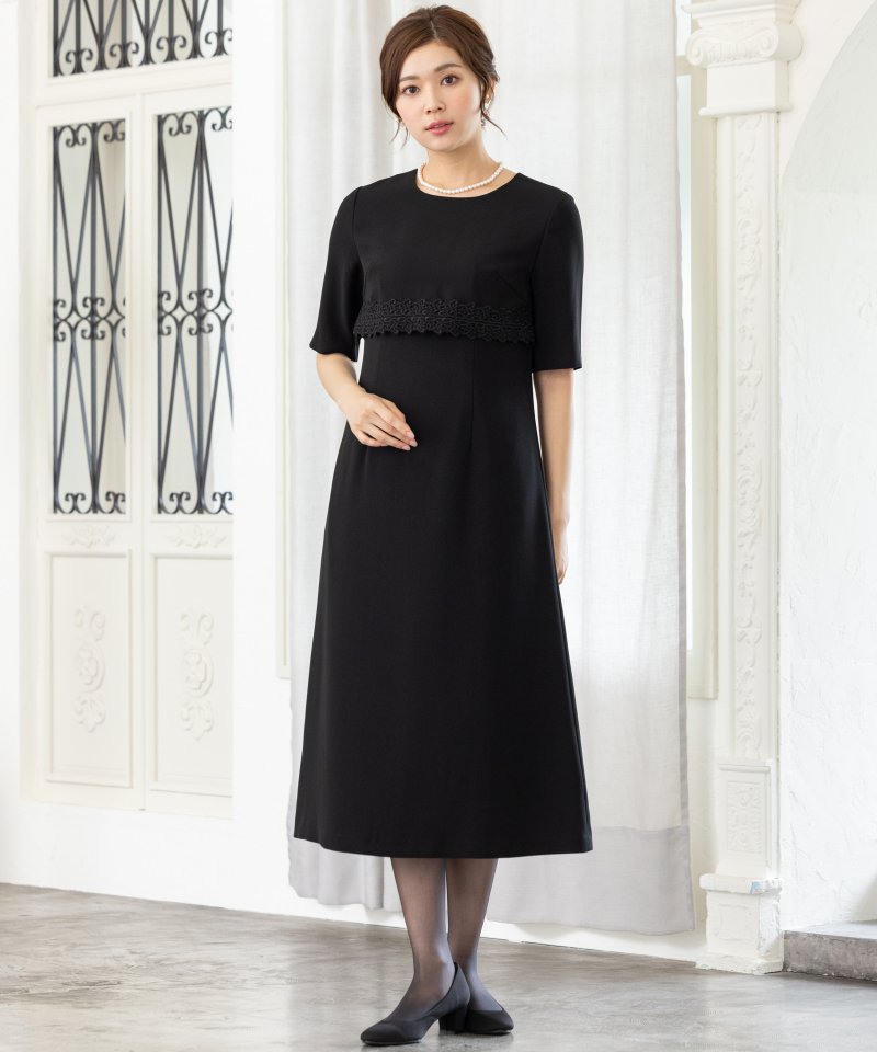 【8点セット】ステンカラージャケット&5分袖ロング丈ワンピース/M(9号)