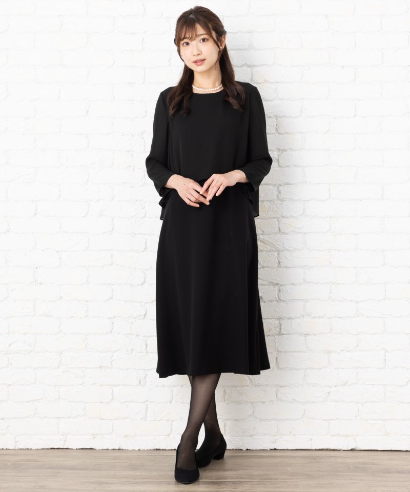 【廃棄】ソリテール ブラウス風ロング丈ワンピース/3L(15号) 【廃棄】ソリテール ブラウス風ロング丈ワンピース/3L(15号)