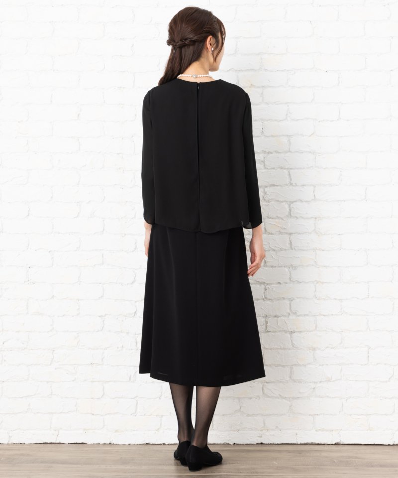 【廃棄】ソリテール ブラウス風ロング丈ワンピース/3L(15号) 【廃棄】ソリテール ブラウス風ロング丈ワンピース/3L(15号)