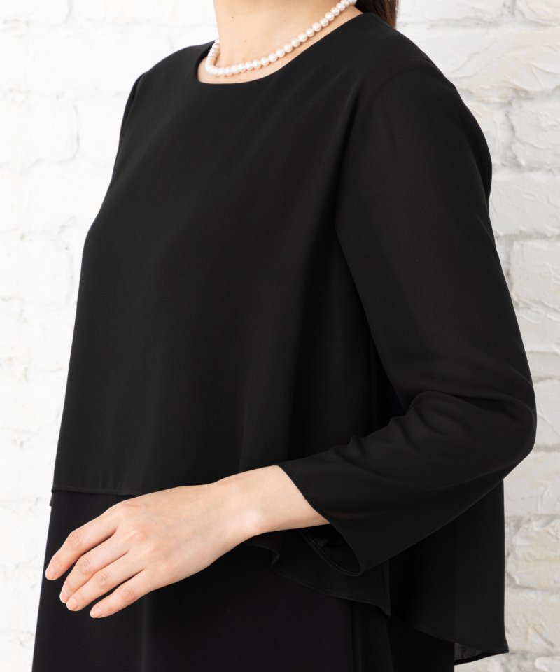 【廃棄】ソリテール ブラウス風ロング丈ワンピース/3L(15号) 【廃棄】ソリテール ブラウス風ロング丈ワンピース/3L(15号)