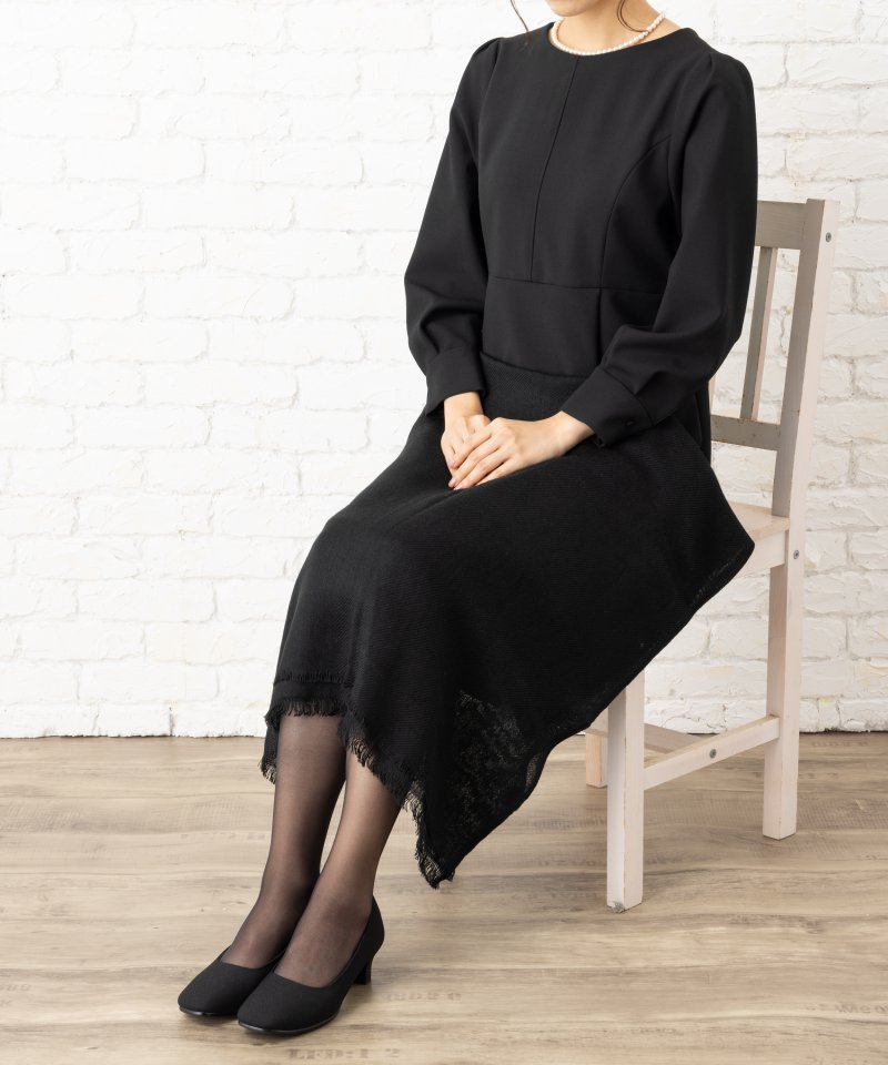 カレット　ブラックフォーマルストール