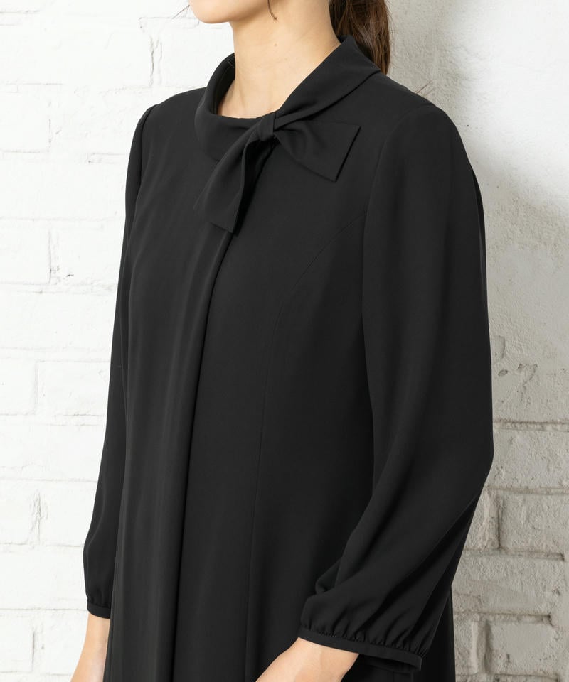 アンフィニ ジョーゼットリボンワンピース アンフィニ ジョーゼットリボンワンピース