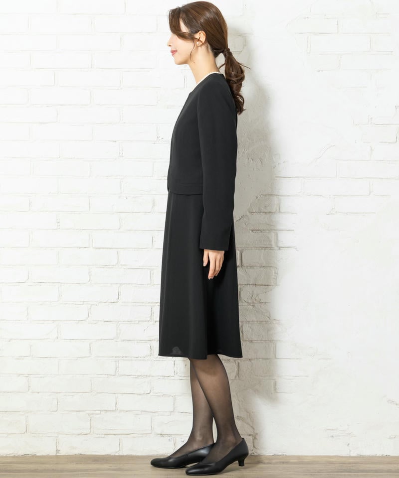 カレット【8点セット】衿なしジャケット・ワンピースセットアップ