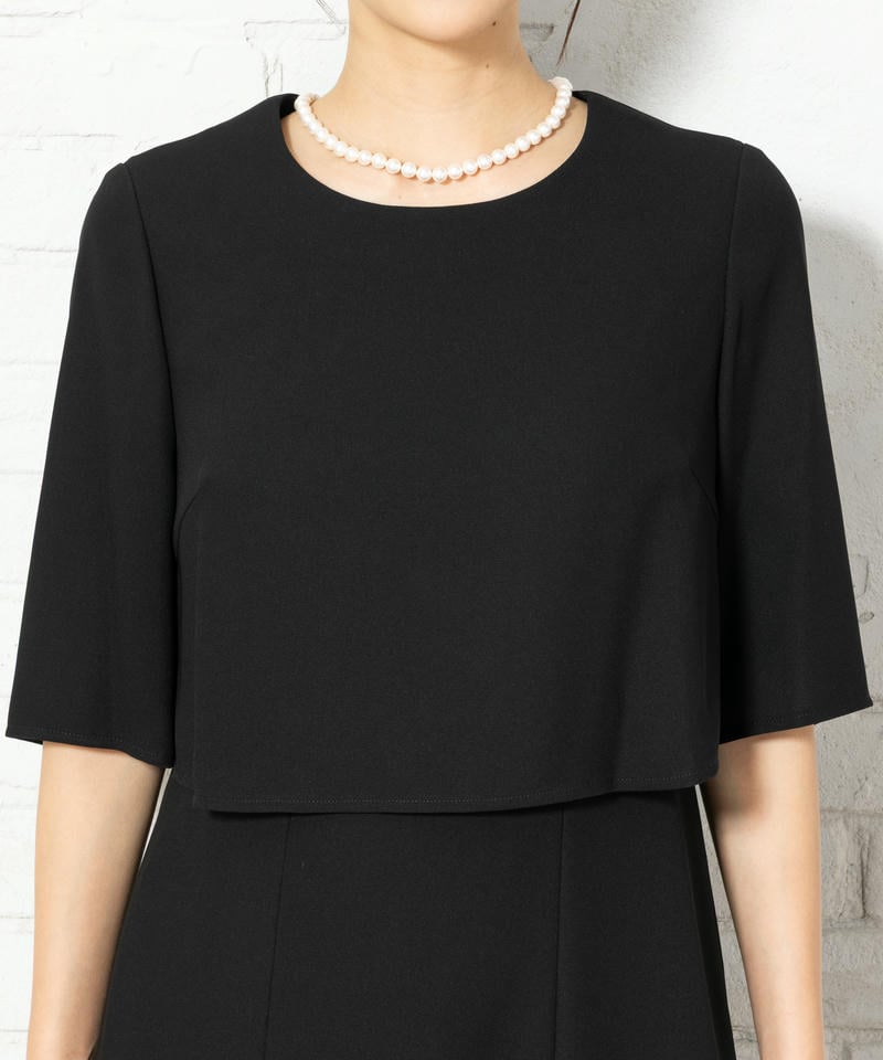 ソリテール ノーカラージャケット&レイヤードワンピース ソリテール ノーカラージャケット&レイヤードワンピース