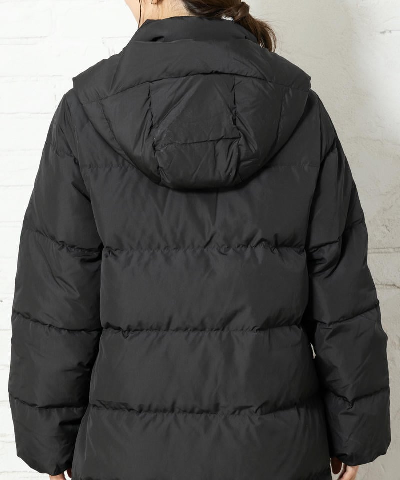 ナノユニバース　フードロングダウンコート