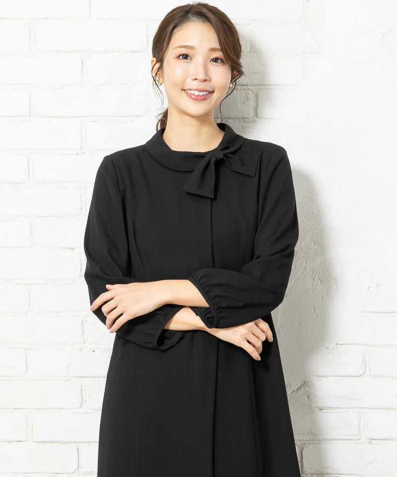 アンフィニ ジョーゼットリボンワンピース アンフィニ ジョーゼットリボンワンピース