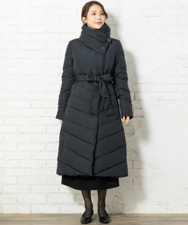 ルイルエブティック　ハイネックアシンメトリーダウンコート