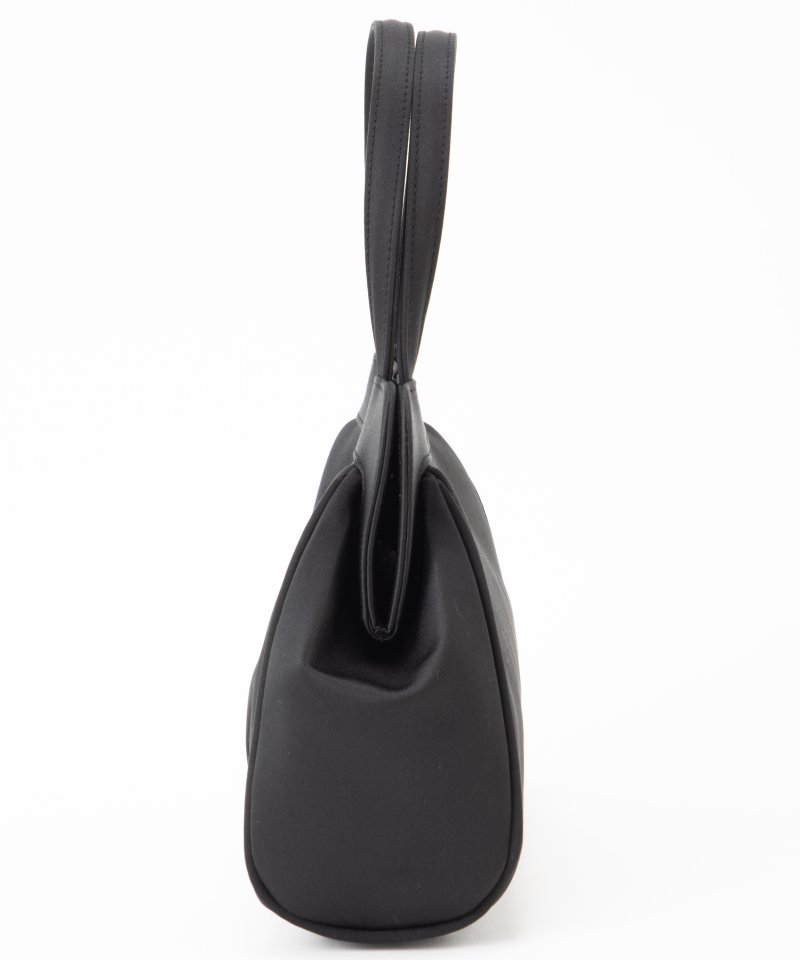 カレット タックデザインブラックフォーマルバッグ