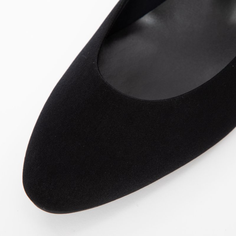 ローヒールサテンパンプス/24.5(E)