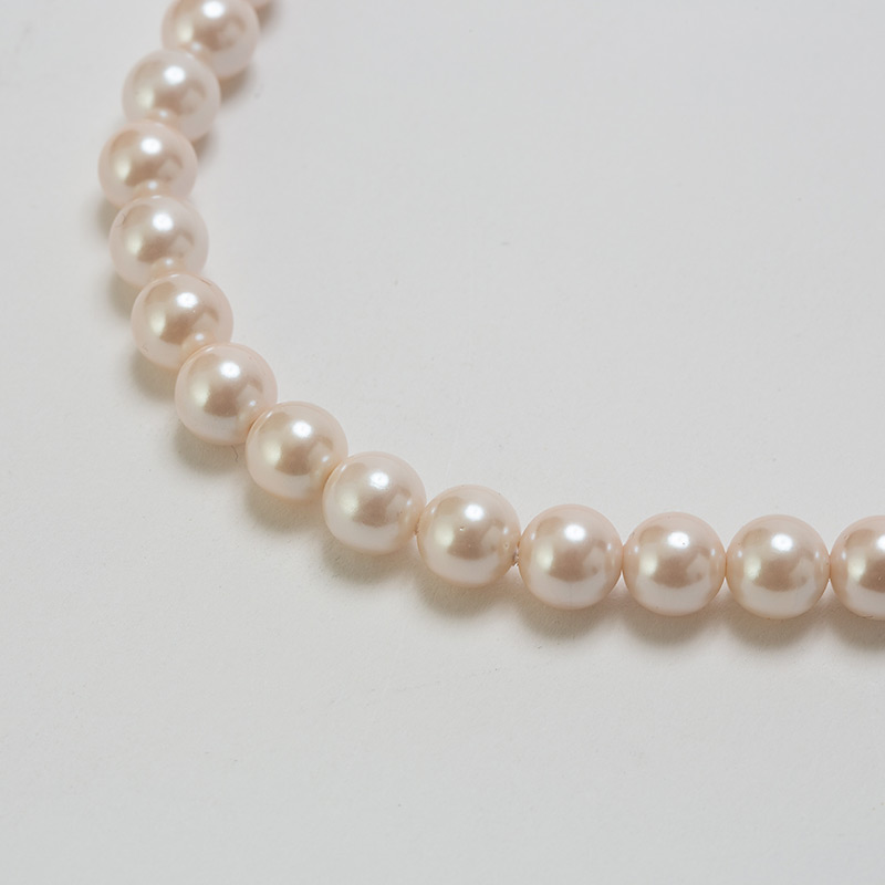 貝パール一連ネックレス ホワイト/7mm玉・38cm 貝パール一連ネックレス ホワイト/7mm玉・38cm