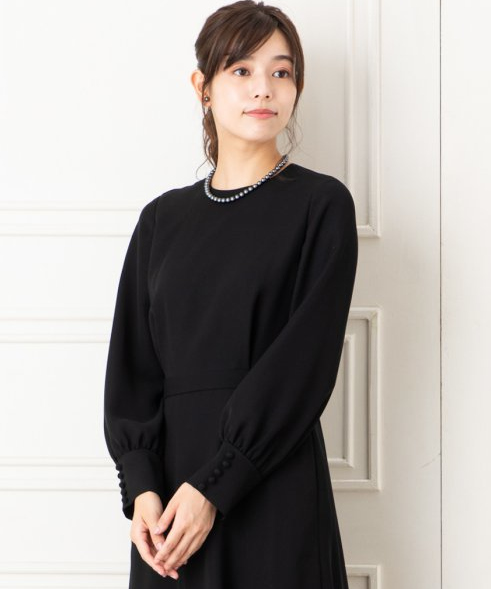 【2点セット】貝パールネックレス&イヤリング ブラック/8mm玉・40cm 【2点セット】貝パールネックレス&イヤリング ブラック/8mm玉・40cm