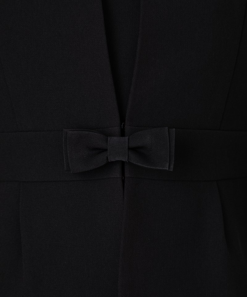 【8点セット】ペプラムノーカラージャケット&サテンラインワンピース/4L(17号)