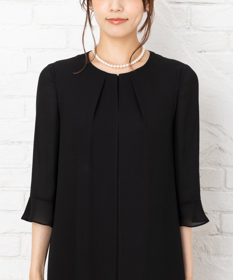 カレット【春夏用・7点セット】シフォンジョーゼットガウン風フォーマルワンピース/3L(15号)