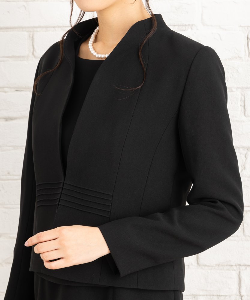 【ストッキング付9点セット】スタンドカラージャケット&マーメイドワンピース/L(11号)