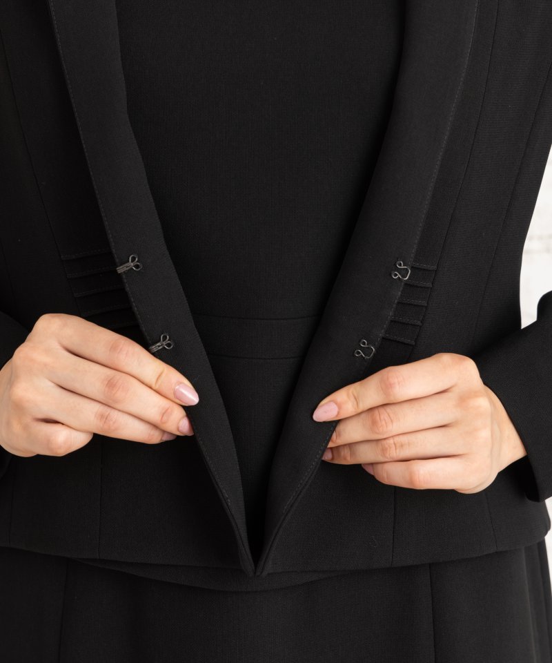 【ストッキング付9点セット】スタンドカラージャケット&マーメイドワンピース/L(11号)