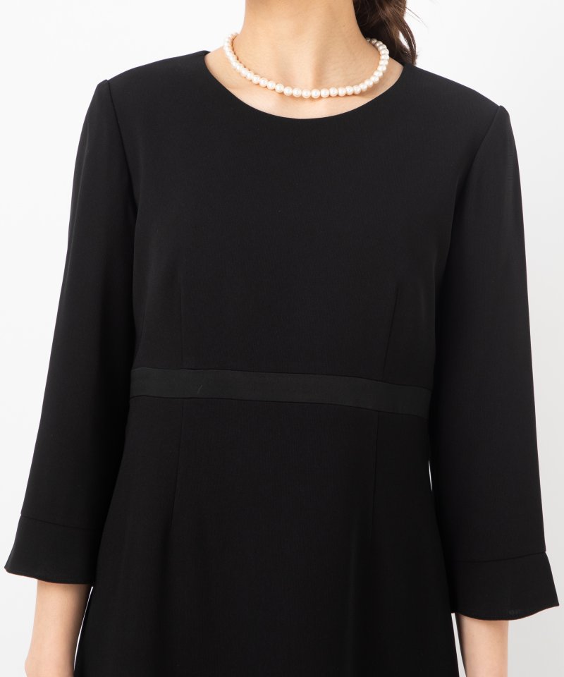 カレット　ノーカラーダブルVネックジャケットウエストラインワンピース/M(9号)