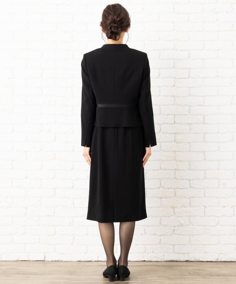 エメ　セミスタンドカラーブラックアンサンブル/L(11号)