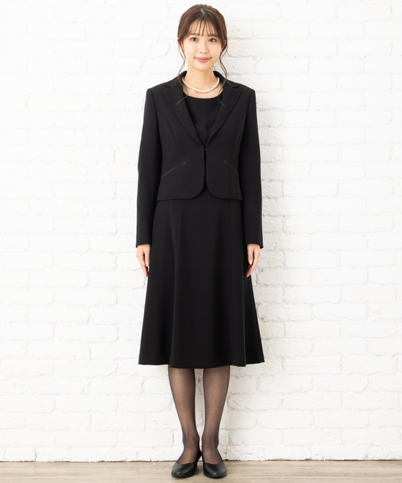 エメ　テーラードジャケット&ハイウエストタックワンピースアンサンブル/S(7号)