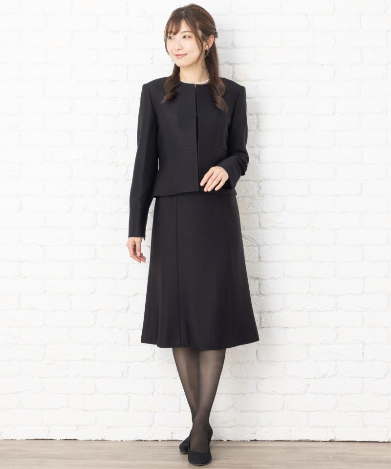カレット　ノーカラージャケット スーツ風ワンピースセットアップ/LL(13号)