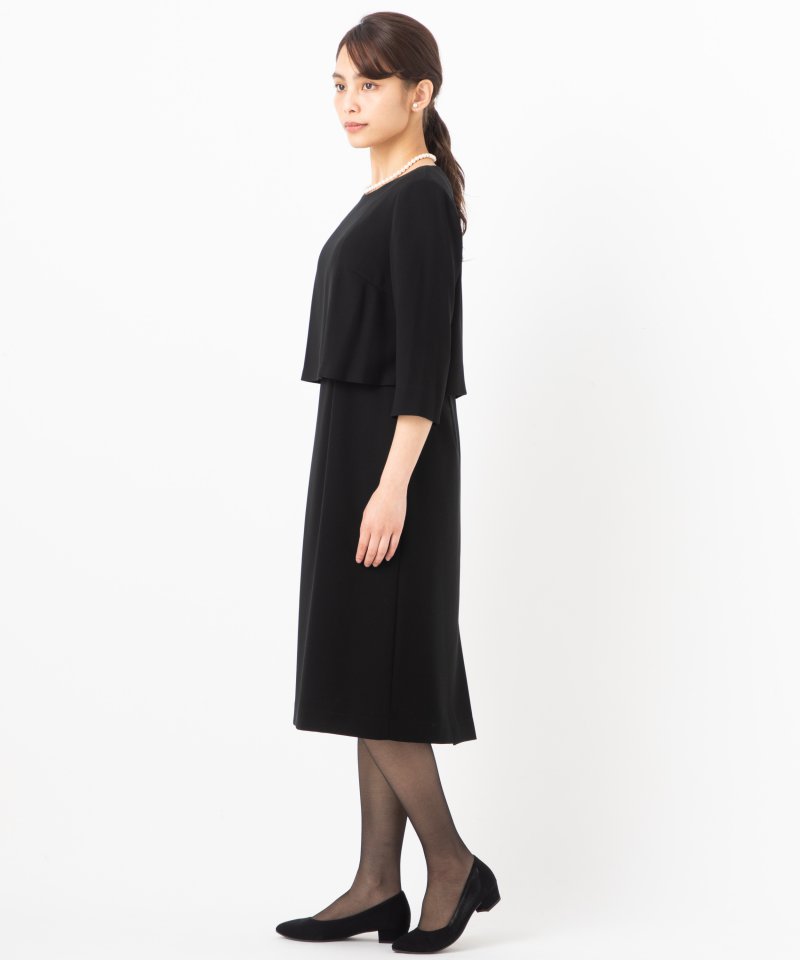 エメ　ノーカラージャケットブラックアンサンブル/4L(17号)