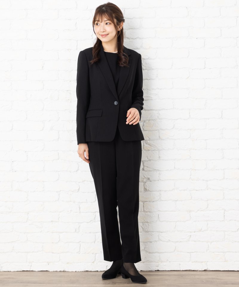 カレット　ブラックフォーマルパンツセットアップ/L(11号)